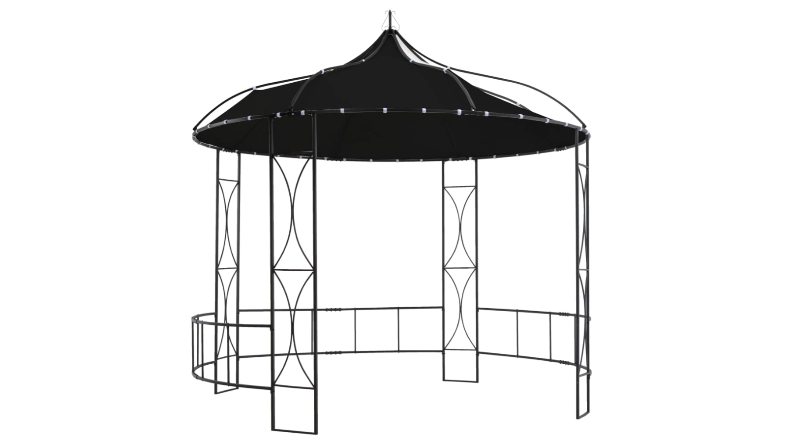 vidaXL 300 x 290cm Round Gazebo - Anthracite