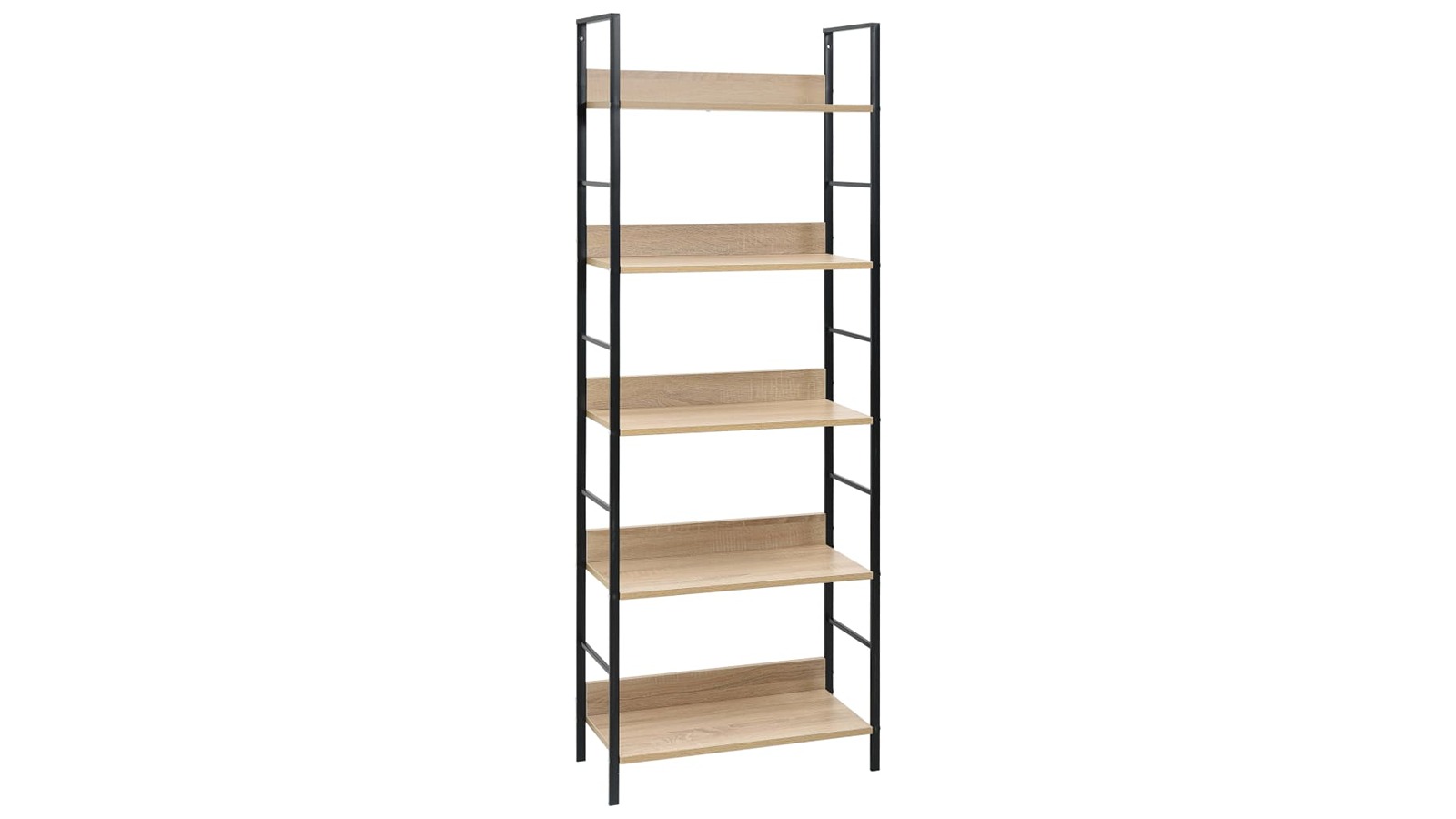 vidaXL 5-Layer Oak Engineered Wood Bookshelf