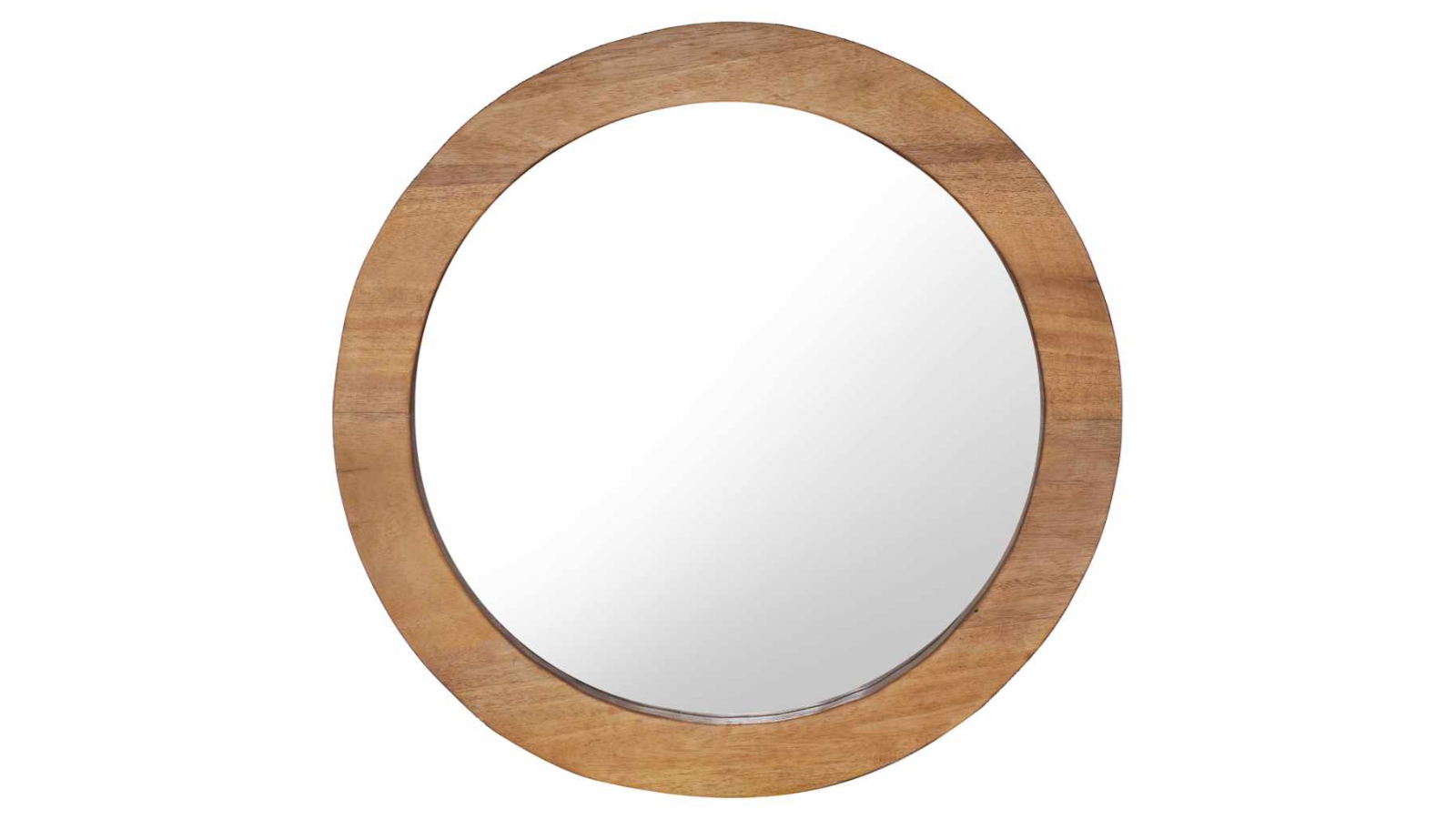 vidaXL Teak Round 60cm Wall Mirror