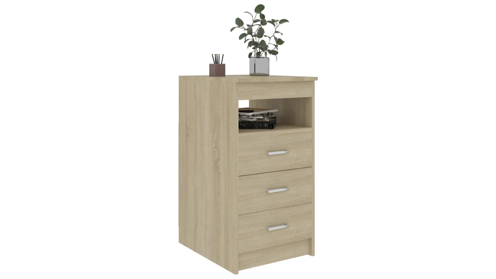 vidaXL Engineered Wood 40 x 50 x 76cm Drawer Cabinet - Sonoma Oak