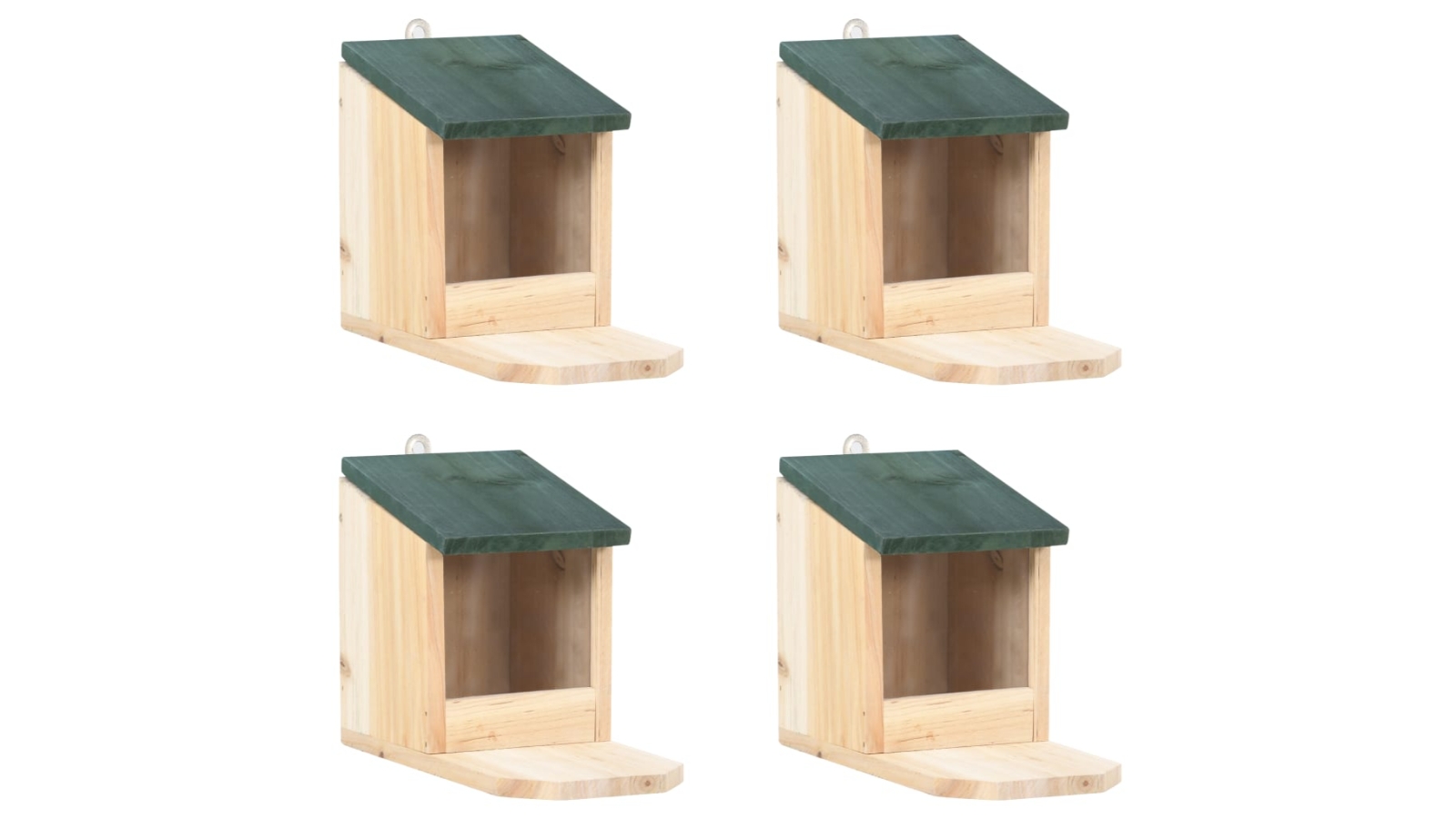 vidaXL 4 Piece Squirrel Houses Firwood