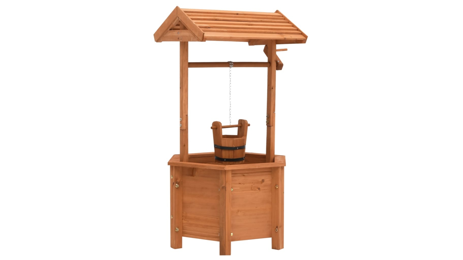 vidaXL Firwood Garden Wishing Well Planter - 40 x 40 x 84cm 