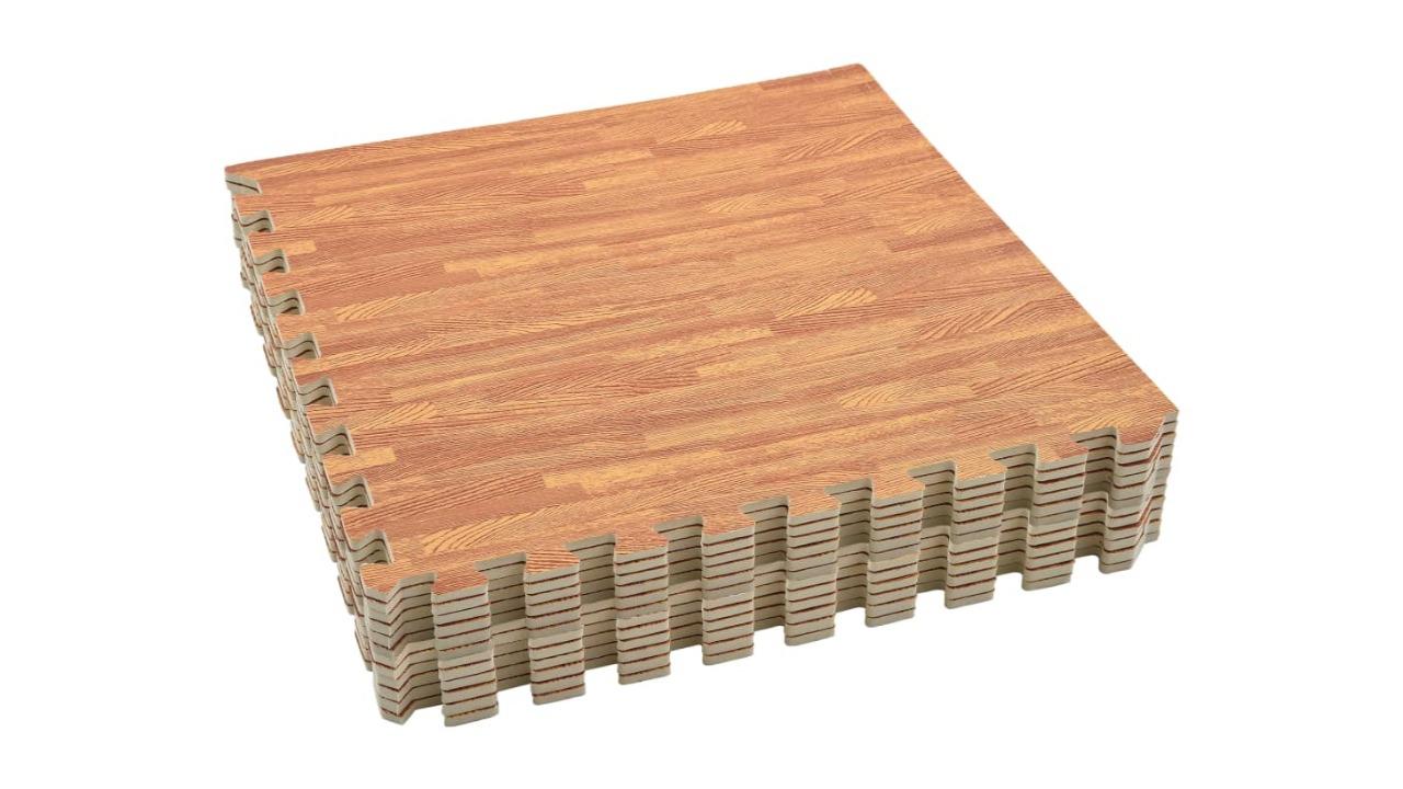 vidaXL 12 Piece EVA Foam Wood Grain 4.32 SQM Floor Mat 