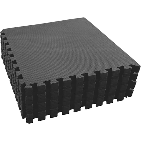 vidaXL 24 Piece Eva Foam 8.64SQM Floor Mat - Black