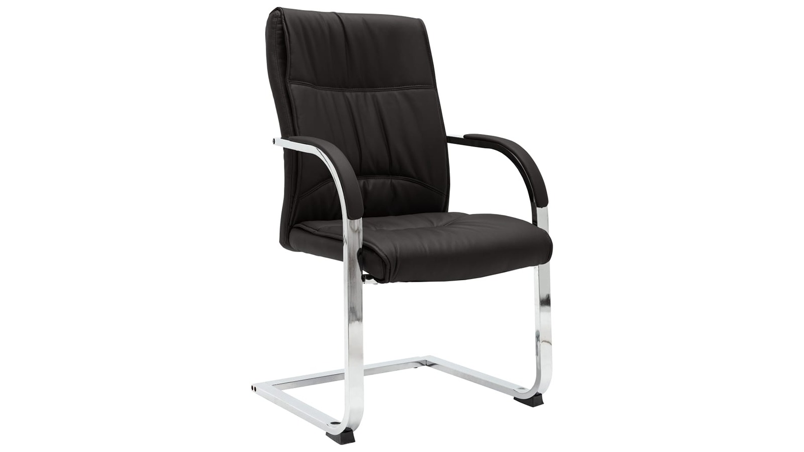 vidaXL Black Faux Leather Cantilever Office Chair