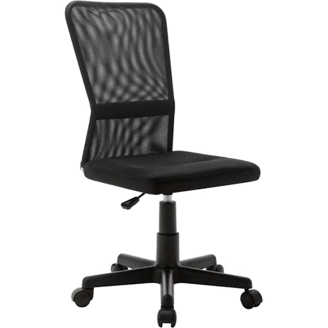 vidaXL Black Mesh Fabric 44 x 52 x 100cm Office Chair