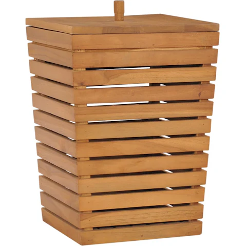 vidaXL Solid Teak Wood 30 x 30 x 45cm Laundry Basket