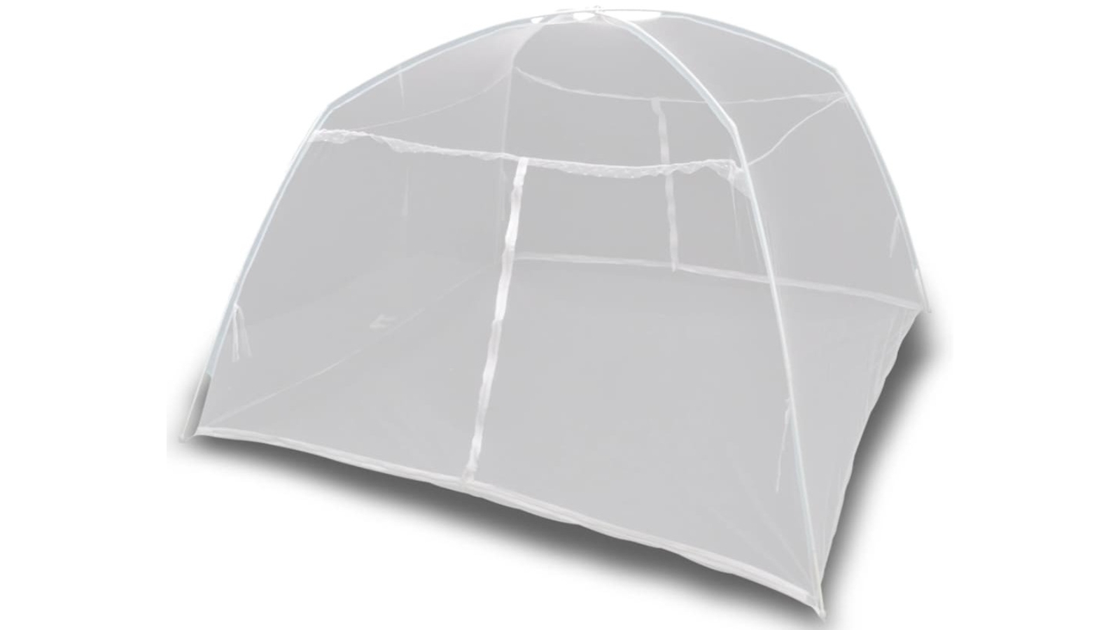 vidaXL White Fiberglass Camping Tent - 200 x 150 x 145cm