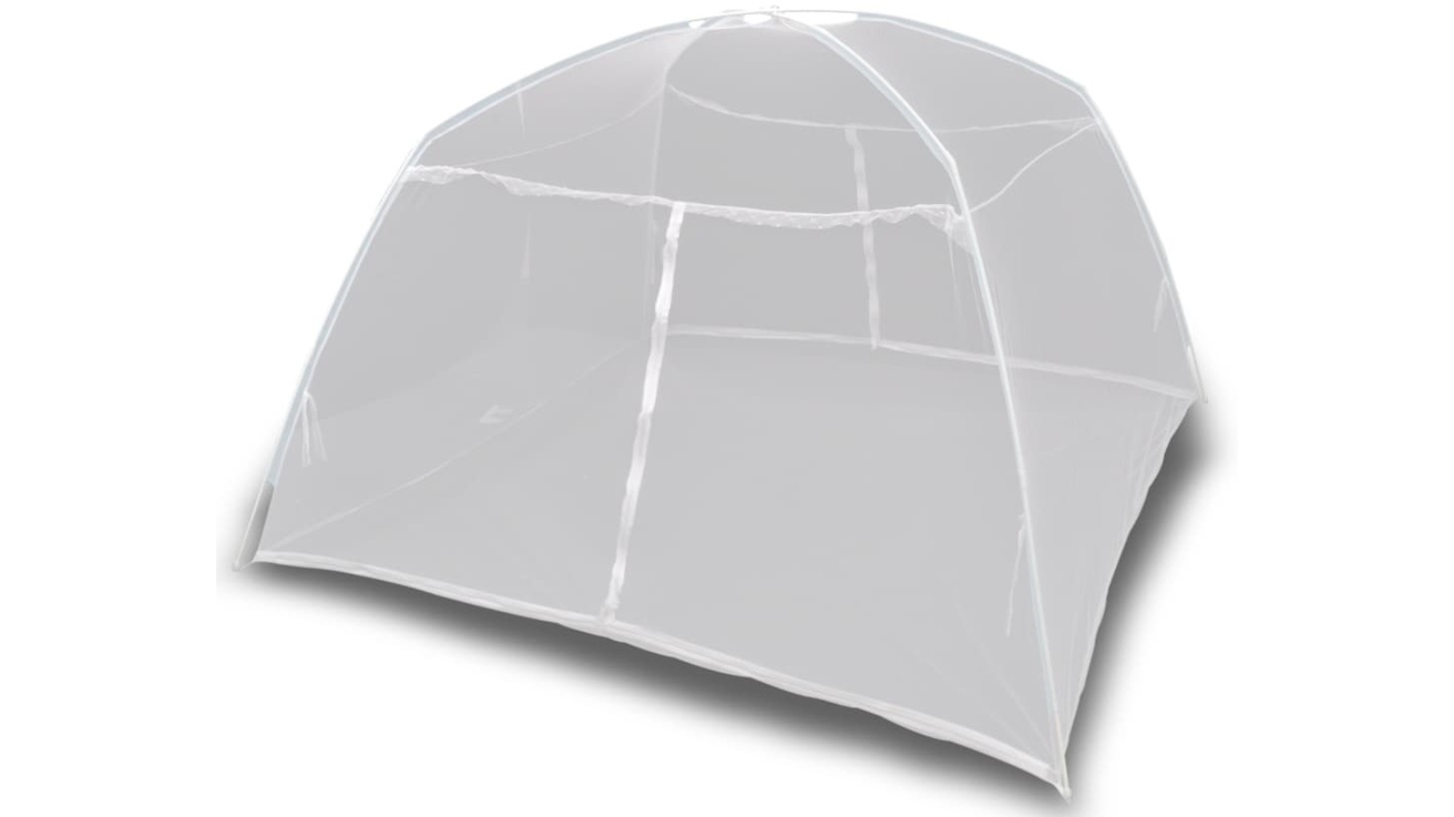 vidaXL White Fiberglass Camping Tent - 200 x 180 x 150cm