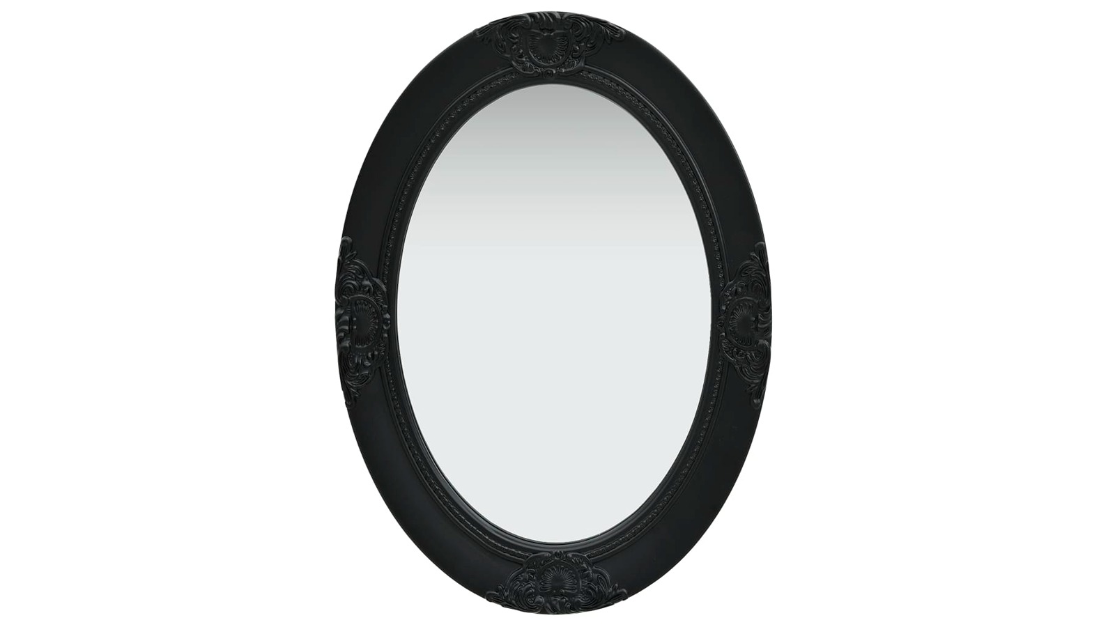 vidaXL Black 50 x 70cm Baroque Style Wall Mirror