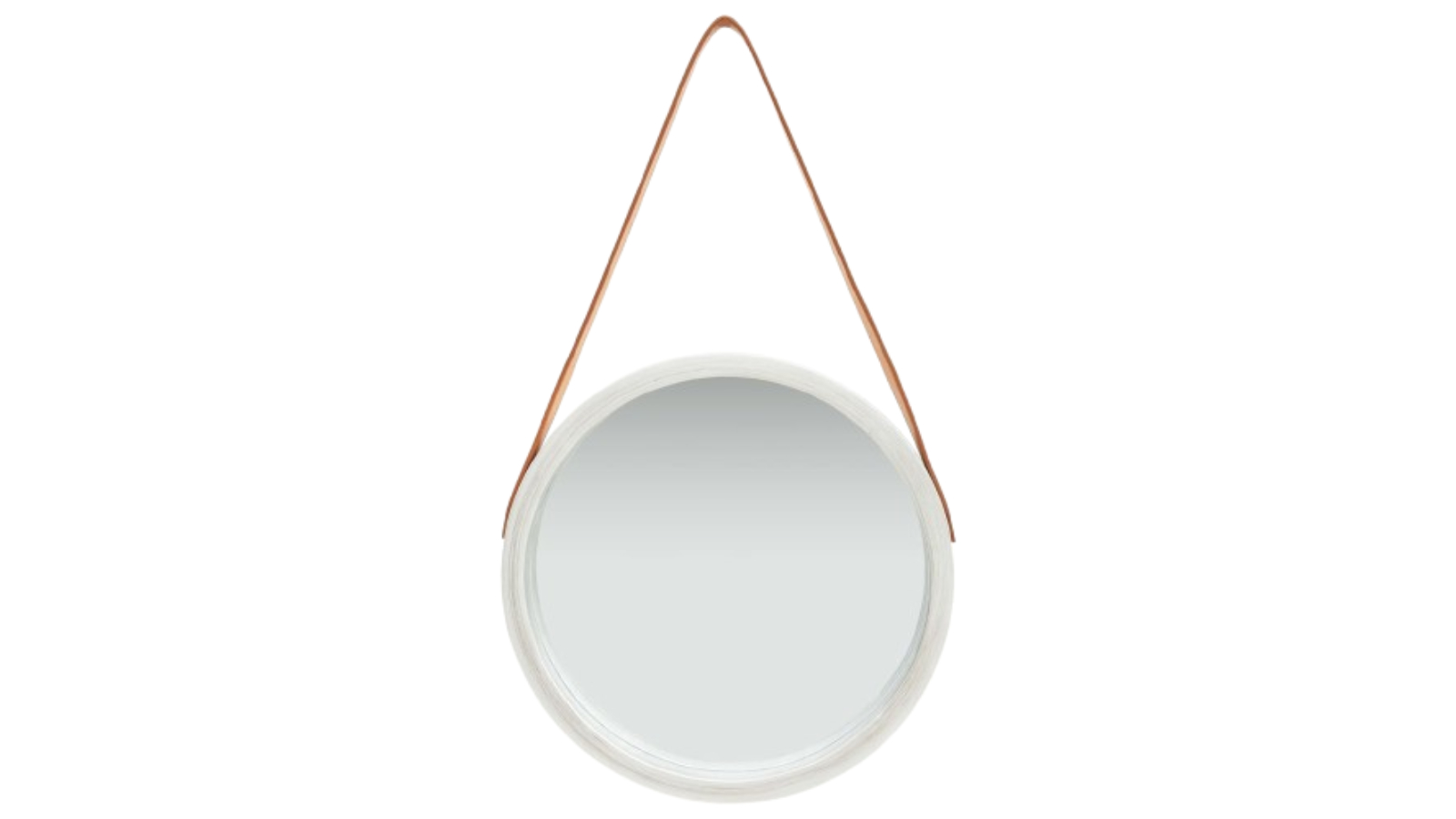 vidaXL Silver 40cm Wall Mirror with Strap