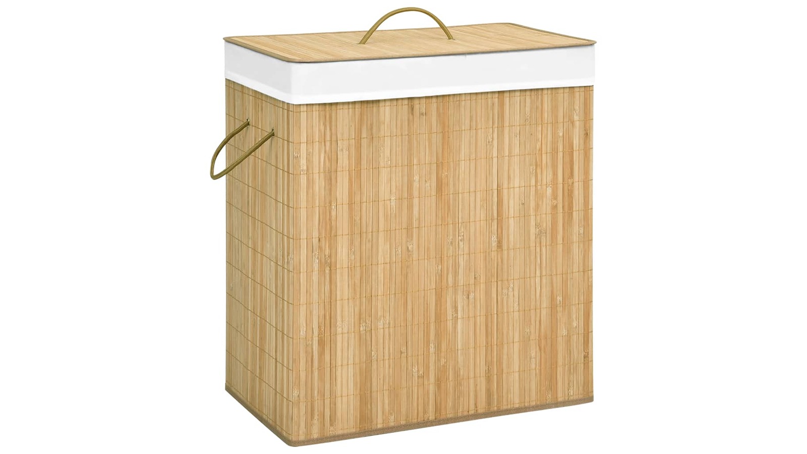 vidaXL 100 Litre Bamboo Laundry Basket with 2 Section