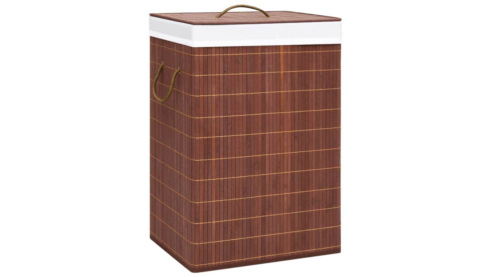vidaXL Brown Bamboo 72 Litre Laundry Basket with 2-Section