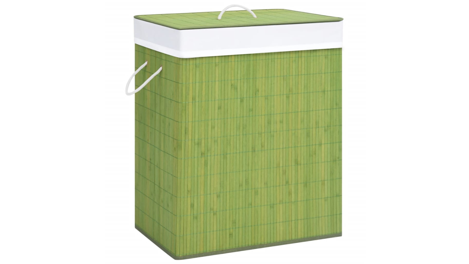vidaXL Green Bamboo 100 Litre Laundry Basket with 2-Section