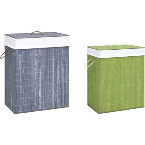 vidaXL 83 Litre Bamboo Laundry Basket with Single Section