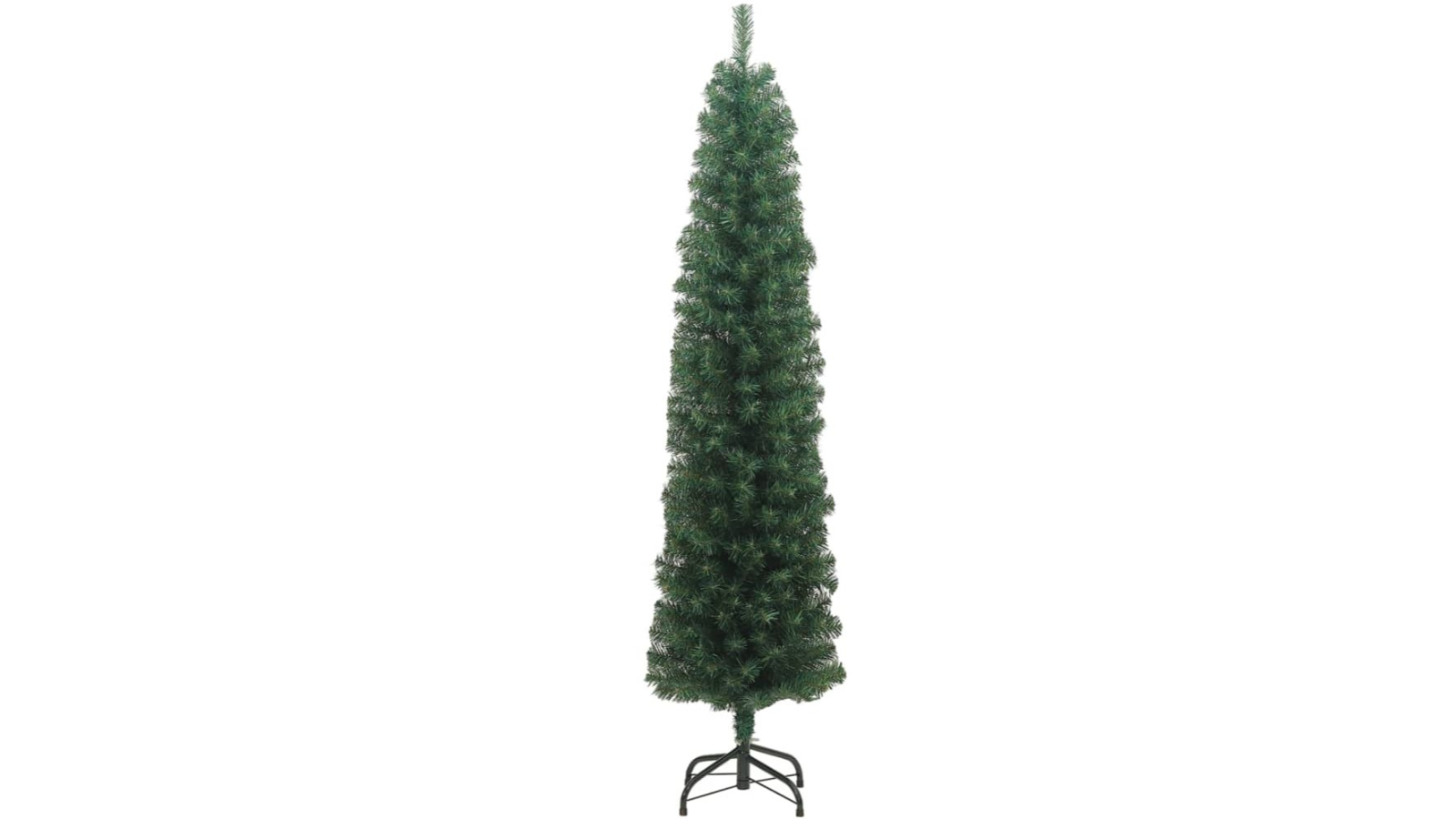 vidaXL Green PVC Slim Artificial Christmas Tree with Stand - 180cm