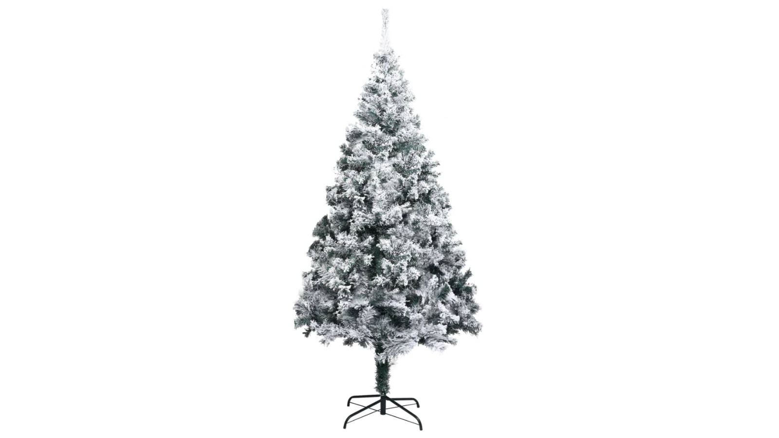 vidaXL Green Artificial Christmas Tree with Flocked Snow PVC - 180cm