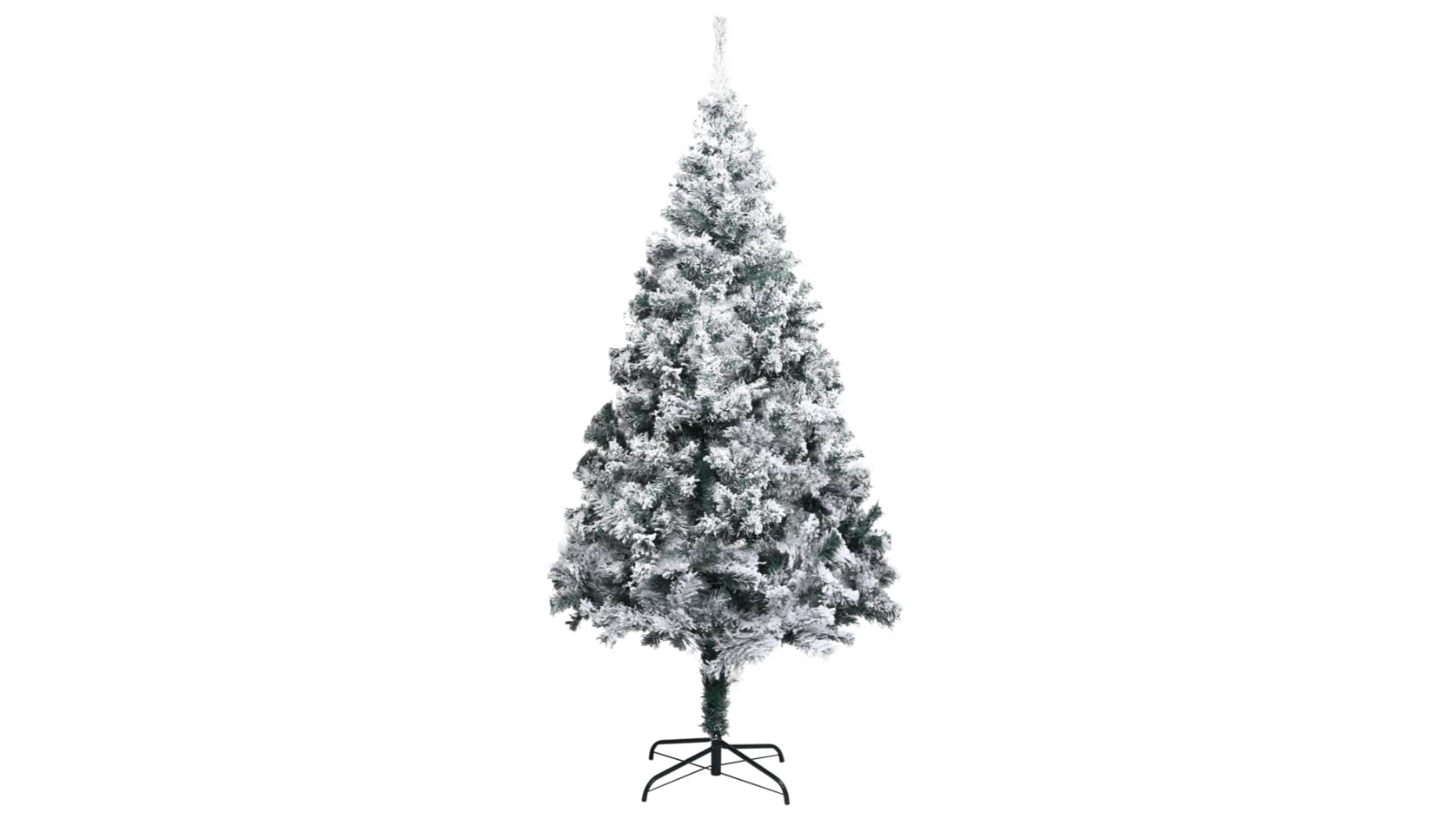 vidaXL Green Artificial Christmas Tree with Flocked Snow PVC - 240cm