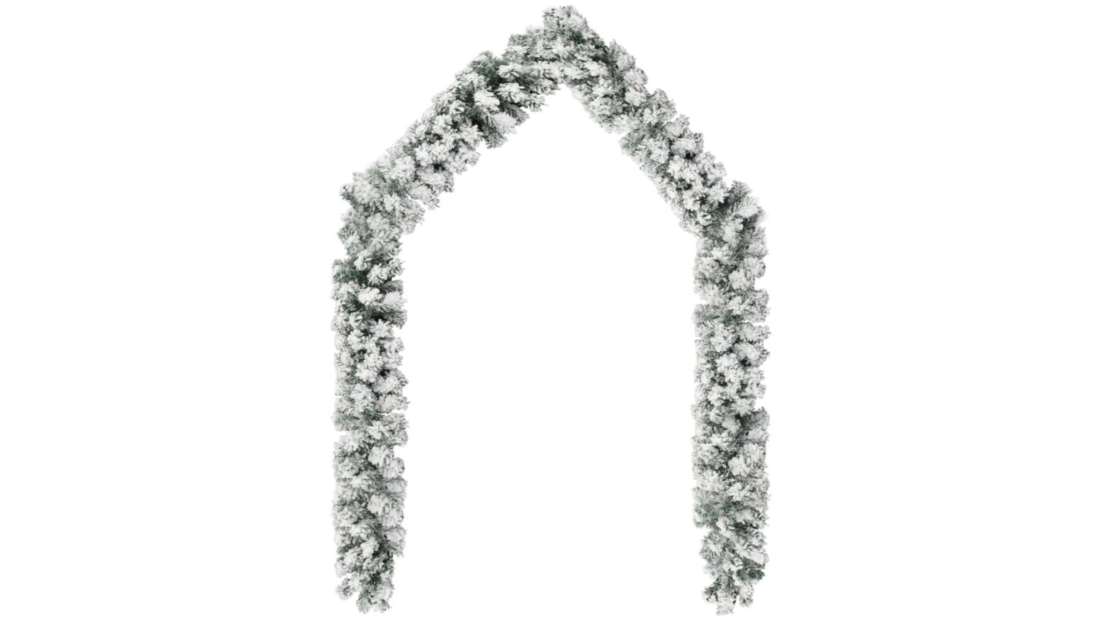 vidaXL PVC Green Christmas Garland with Flocked Snow