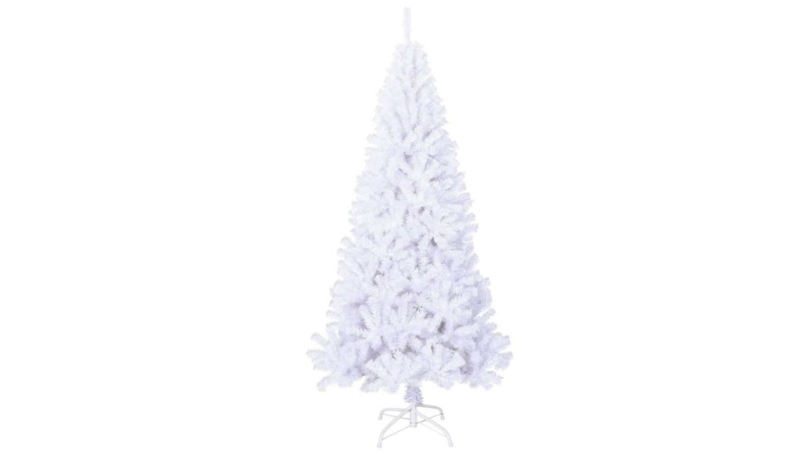 vidaXL White Artificial Christmas Tree with Thick Branches PVC - 210cm