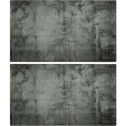 vidaXL 2 Piece 30 x 52cm Chopping Board with Concrete Pattern Tempered Glass
