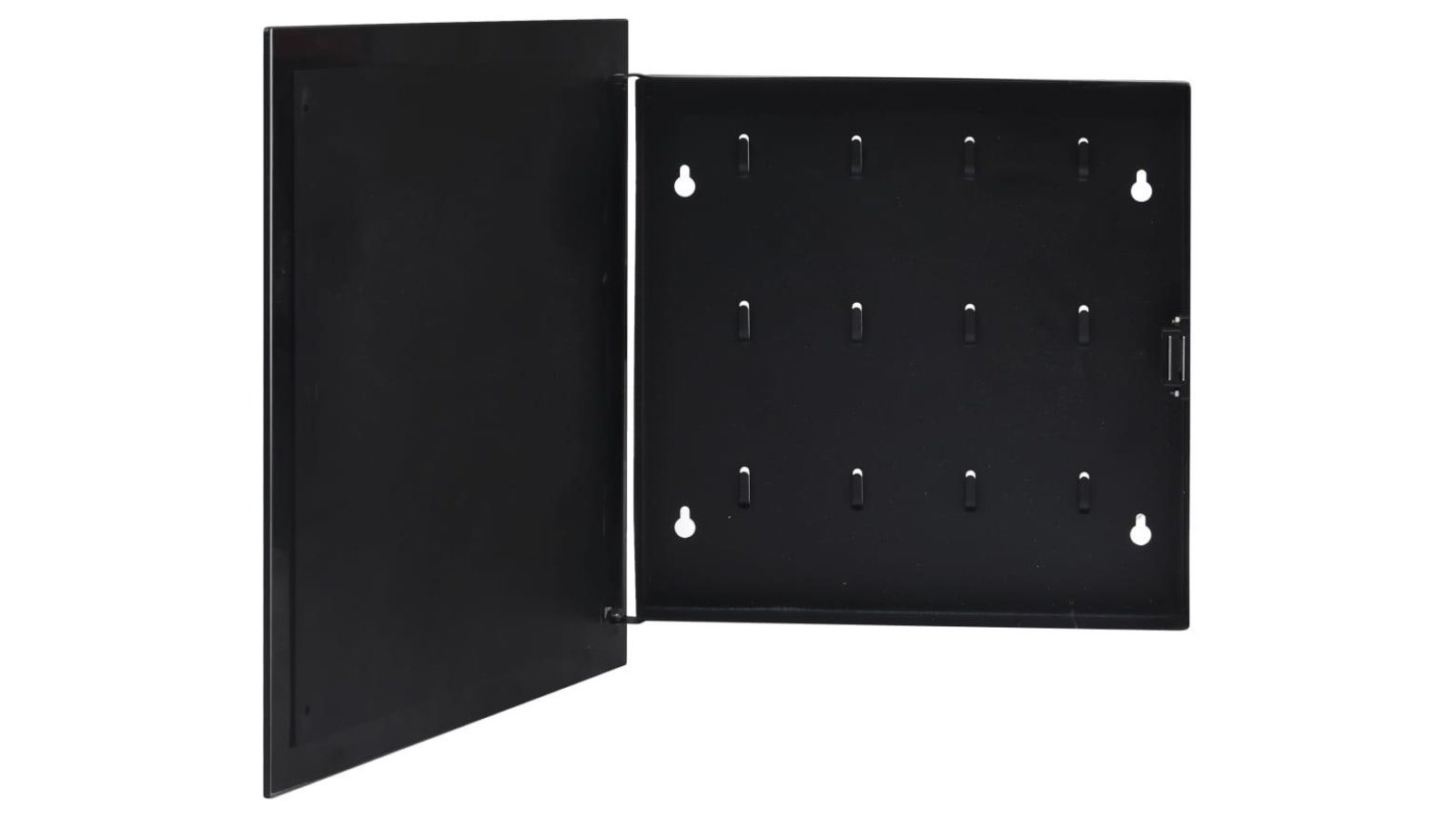 vidaXL Key Box with Magnetic Board Black - 35 x 35 x 4cm