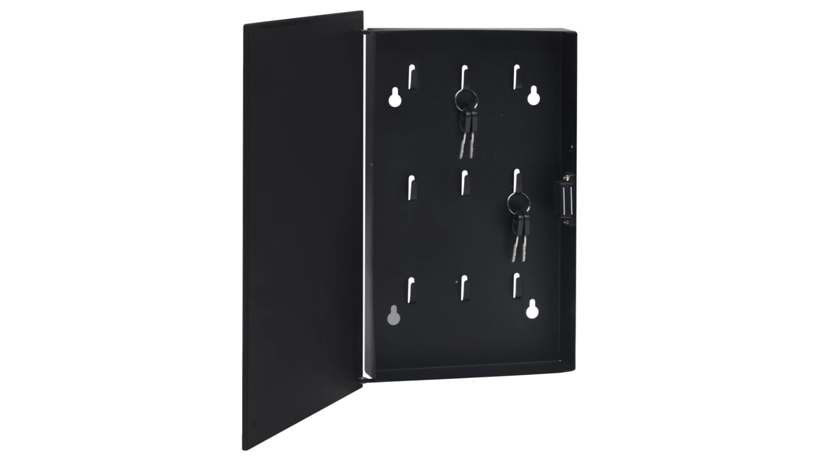 vidaXL Key Box with Magnetic Board Black - 30 x 20 x 4cm