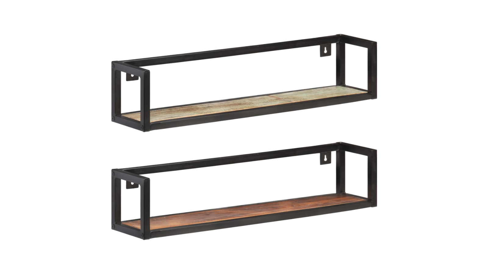 vidaXL 2 Piece Solid Reclaimed Wood 80cm Wall Shelves