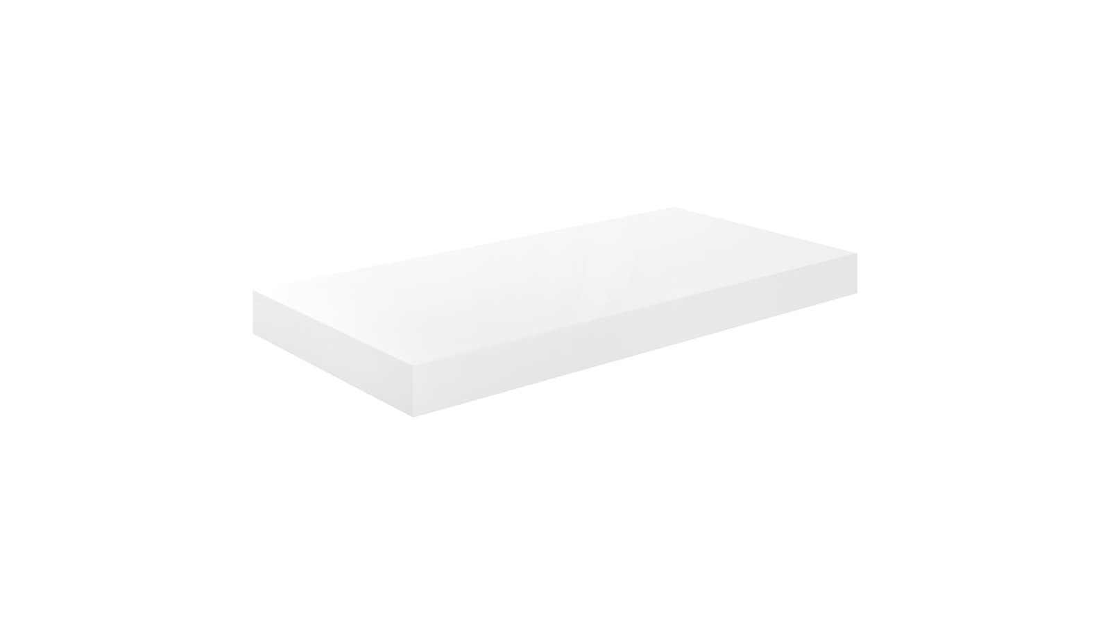 vidaXL High Gloss White MDF 50 x 23 x 3.8cm Floating Wall Shelf