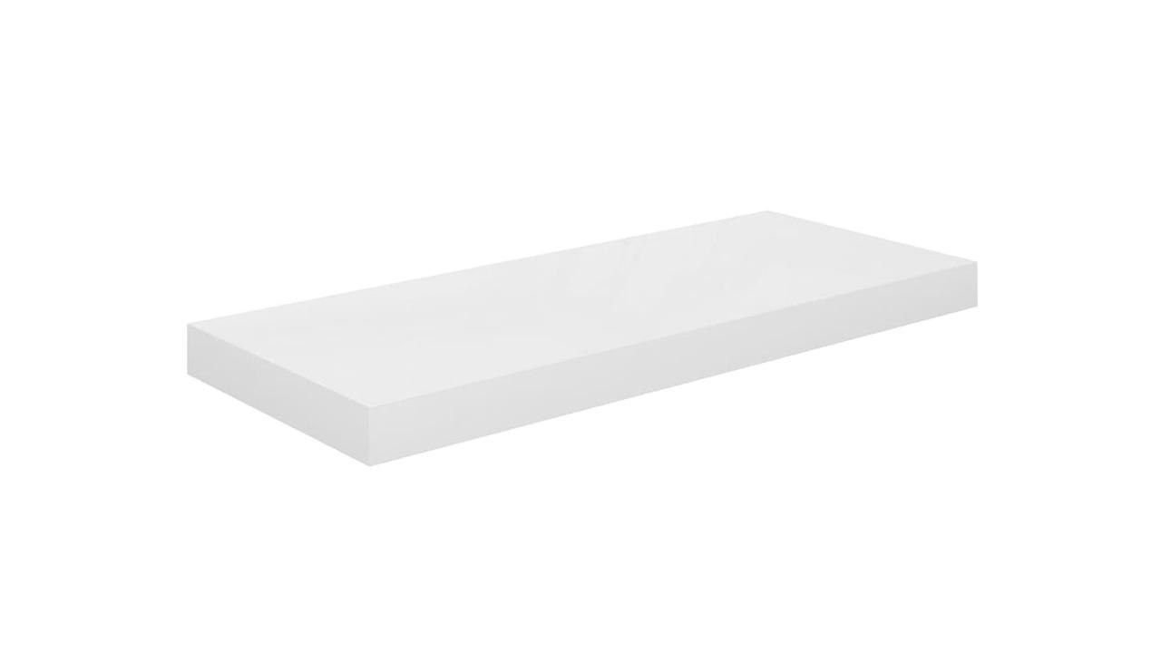 vidaXL High Gloss White MDF Floating Wall Shelf - 60 x 23.5 x 3.8cm