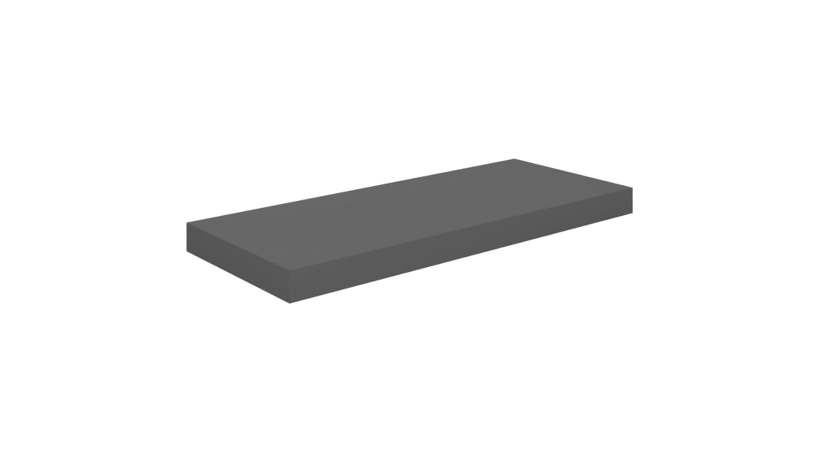 vidaXL High Gloss Grey MDF 60 x 23.5 x 3.8cm Floating Wall Shelf