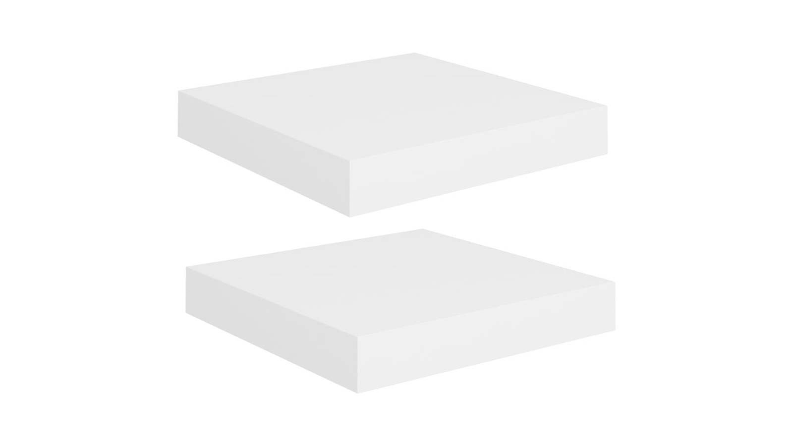 vidaXL 2 Piece White MDF 23 x 23.5 x 3.8cm Floating Wall Shelves