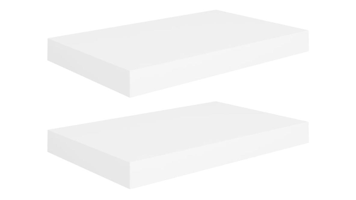 vidaXL 2 Piece White MDF 40 x 23 x 3.8cm Floating Wall Shelves