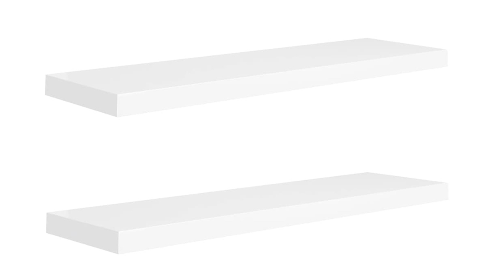 vidaXL Floating Wall Shelves 2 Piece White 90 x 23.5 x 3.8cm MDF