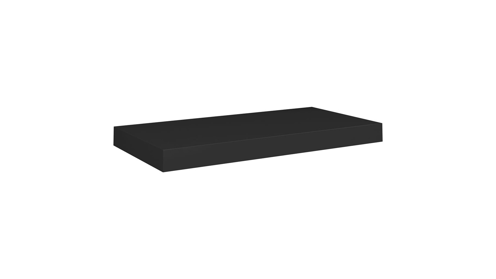 vidaXL Black MDF Floating 50 x 23 x 3.8cm Wall Shelf