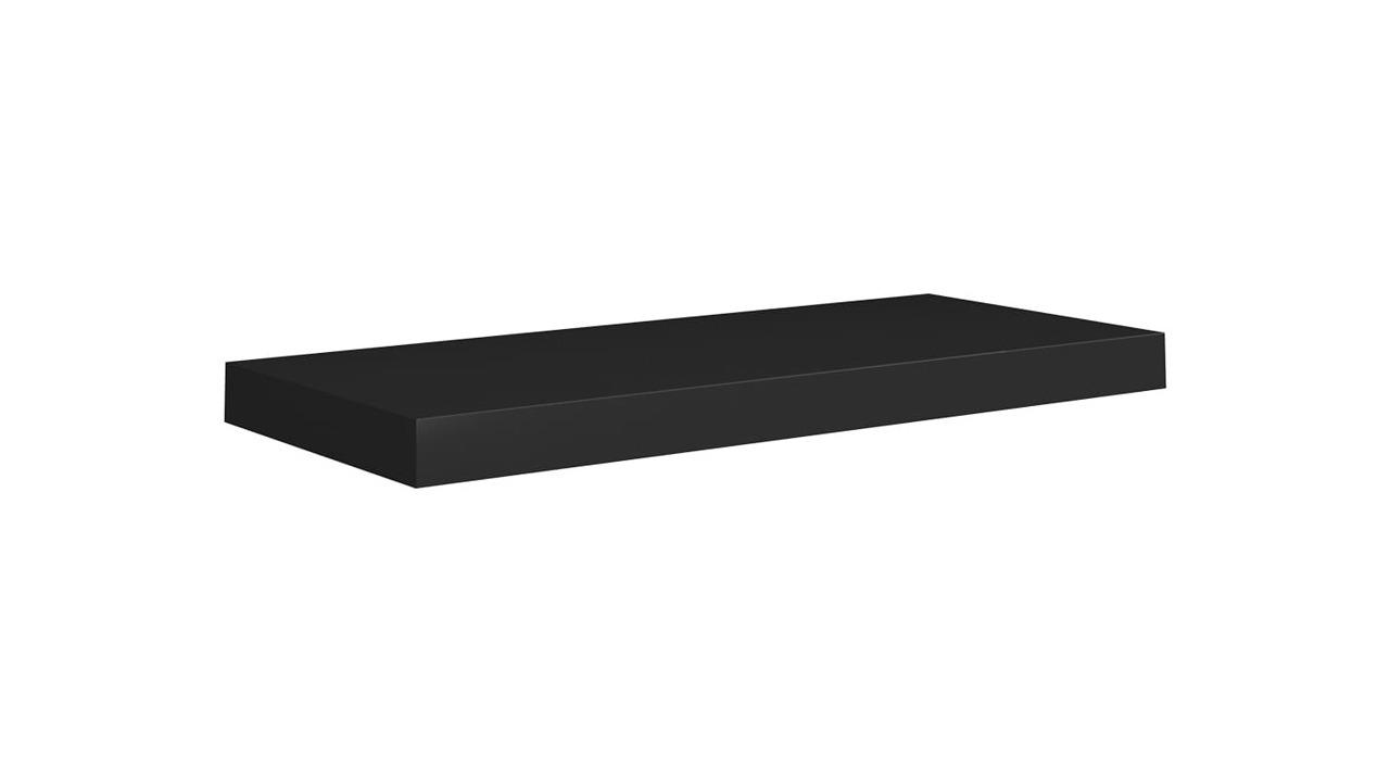 vidaXL Black MDF Floating Wall Shelf - 60 x 23.5 x 3.8cm