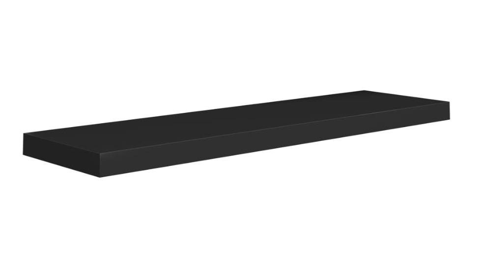 vidaXL Black MDF 90 x 23.5 x 3.8cm Floating Wall Shelf