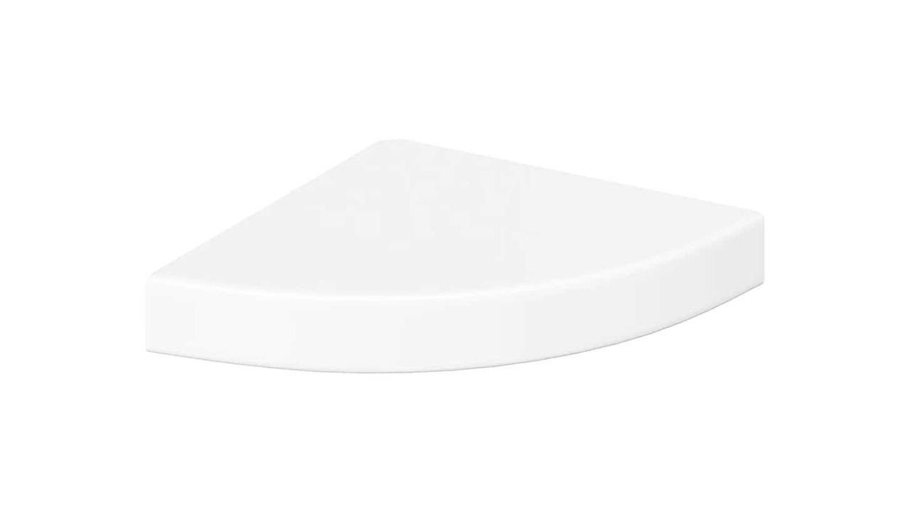 vidaXL High Gloss White MDF 25 x 25 x 3.8cm Floating Corner Shelf