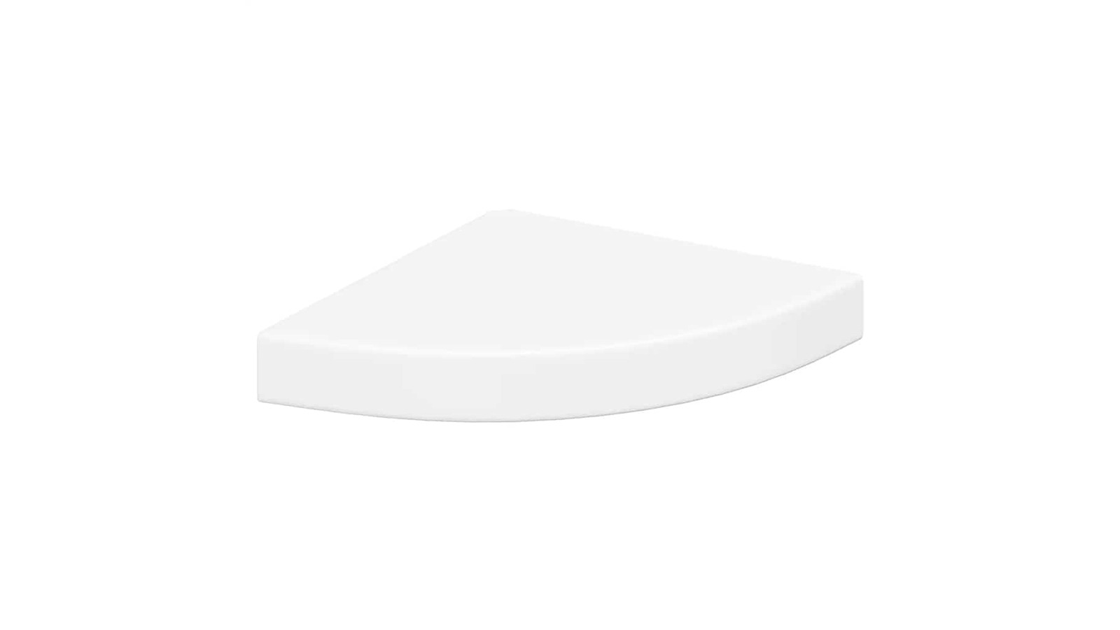 vidaXL White MDF Floating Corner Shelf - 25 x 25 x 3.8cm