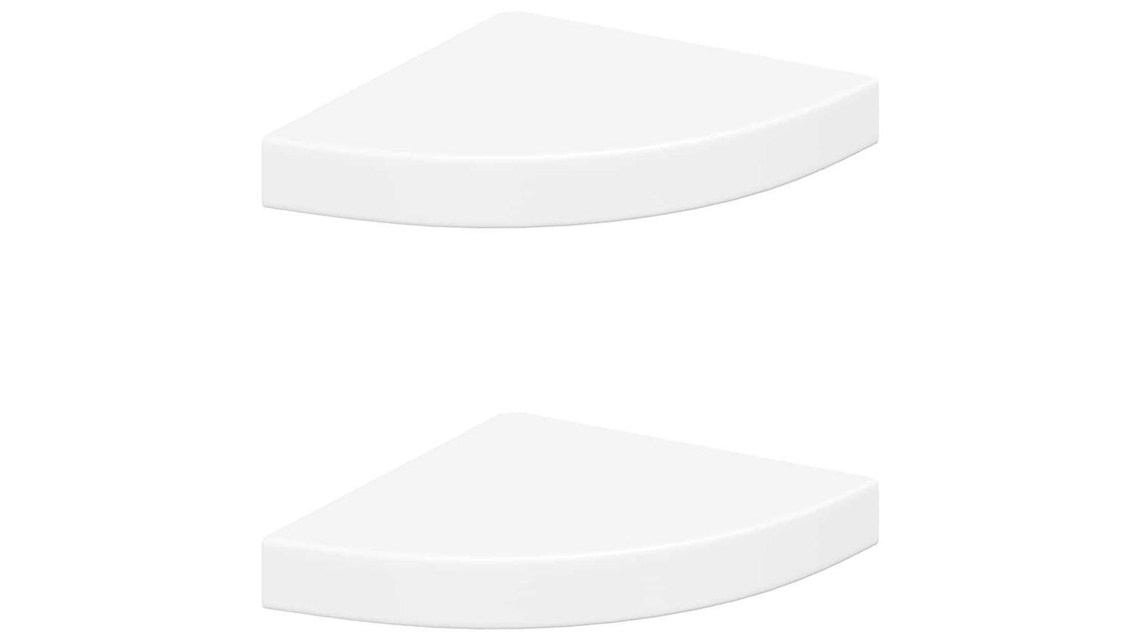 vidaXL 2 Piece White MDF Floating Corner Shelf - 25 x 25 x 3.8cm