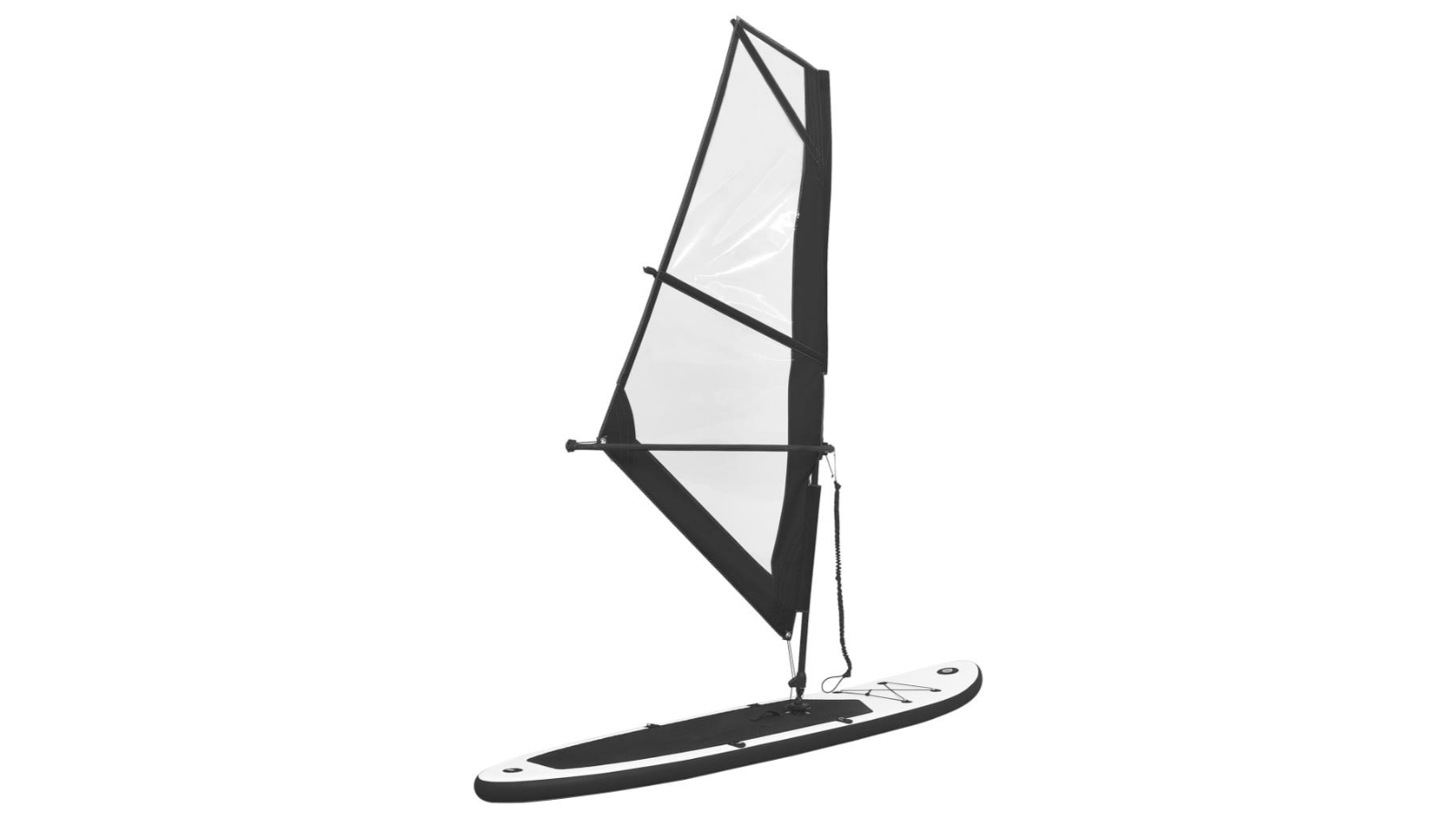 vidaXL Inflatable Stand Up Paddle board with Sail Set - Black/White