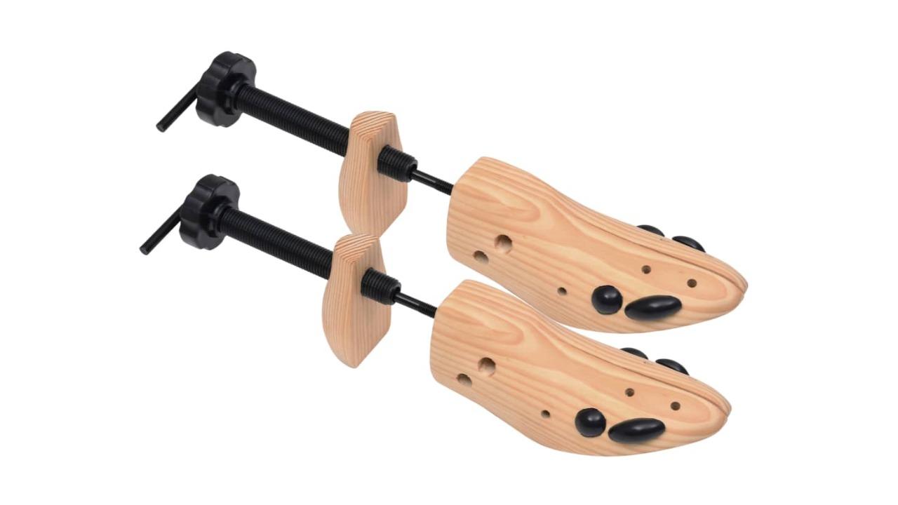 vidaXL Solid Pine Wood Size 41-46 Shoe Tree 