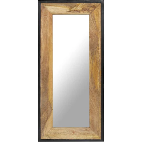 vidaXL Solid Mango Wood 110 x 50cm Mirror