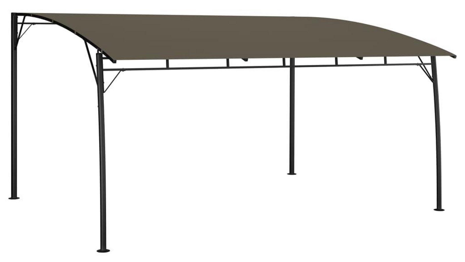 vidaXL Taupe Garden Sunshade Awning - 4x3x2.55m