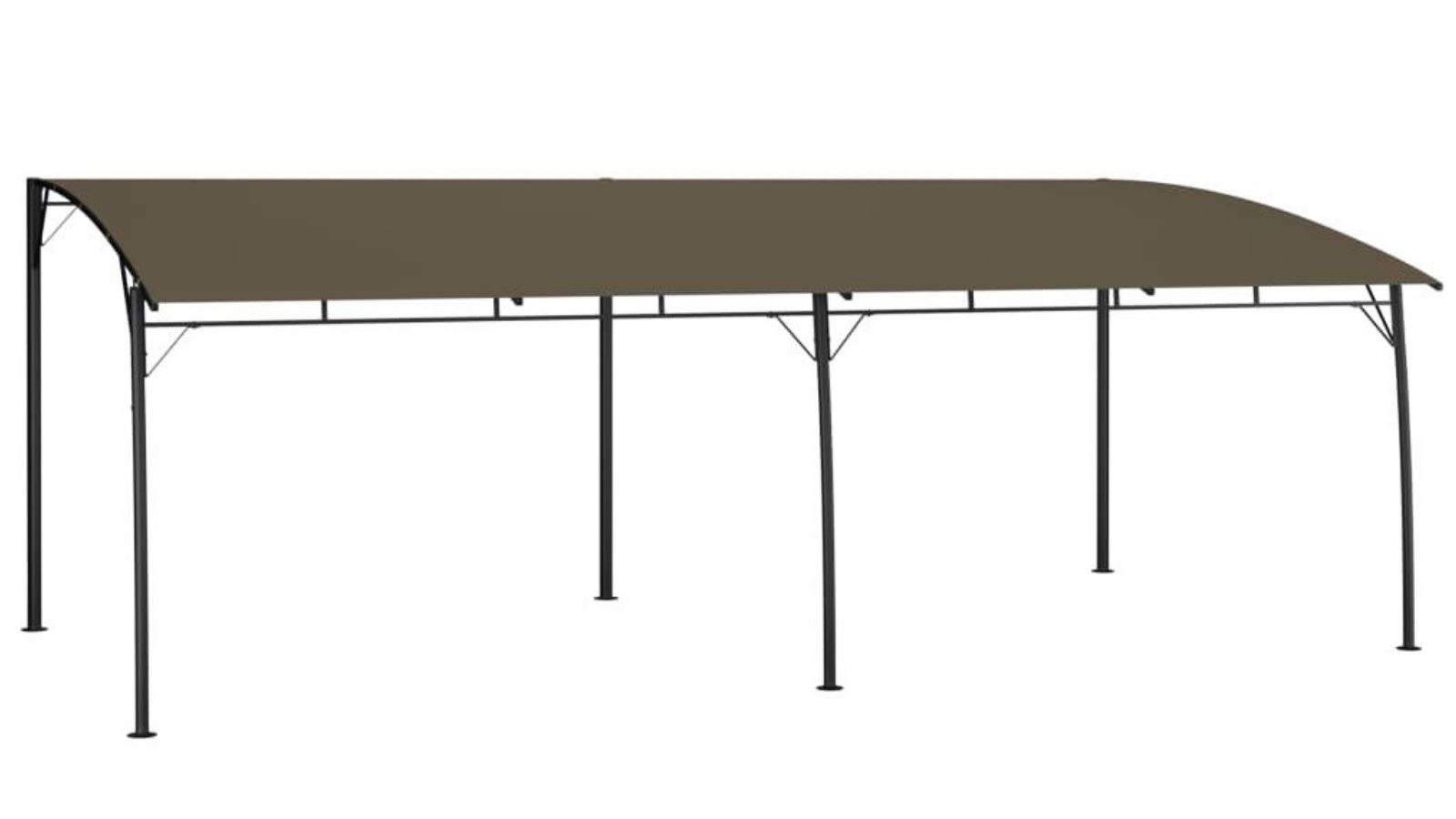 vidaXL Taupe Garden Sunshade Awning - 6x3x2.55m