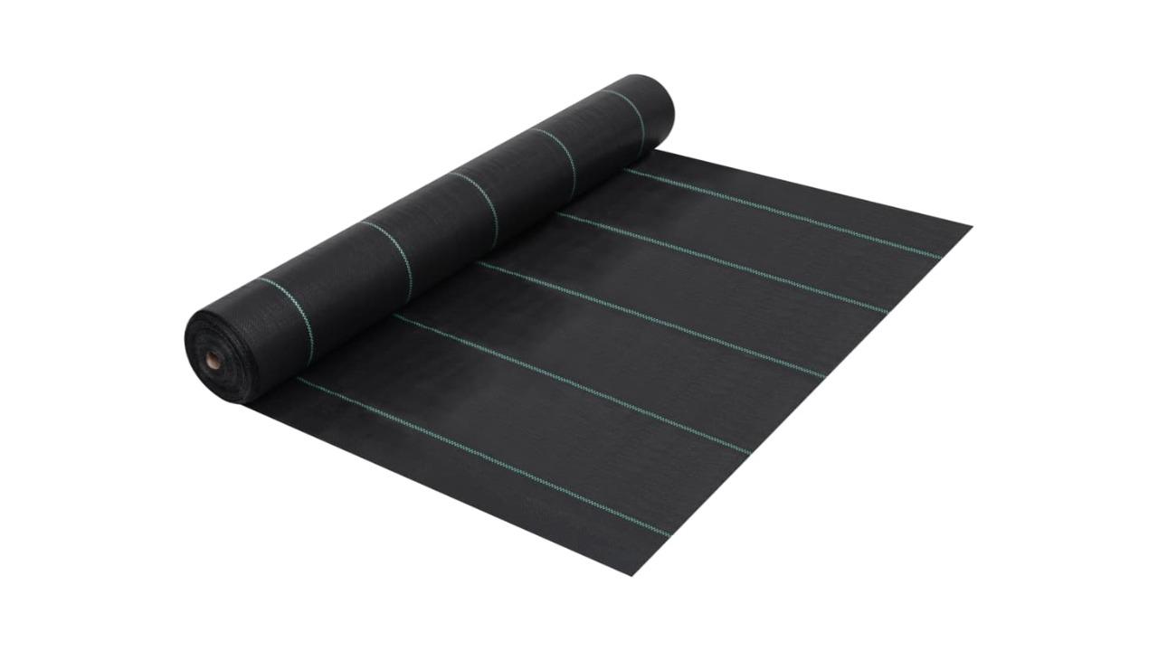 vidaXL Black Mat Weed and Root Control 