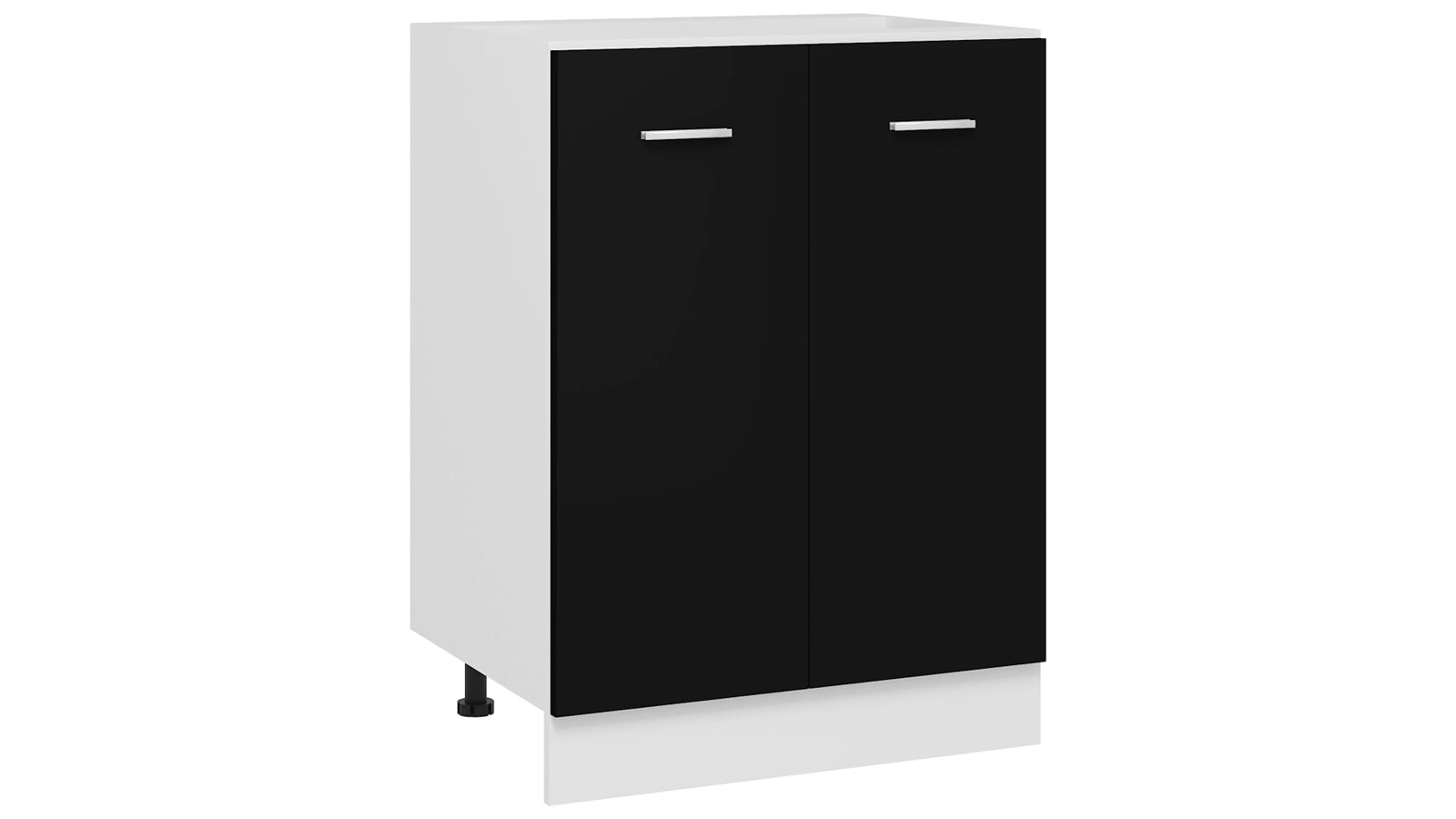 vidaXL Lyon Black Engineered Wood Bottom Cabinet - 60 x 46 x 81.5cm