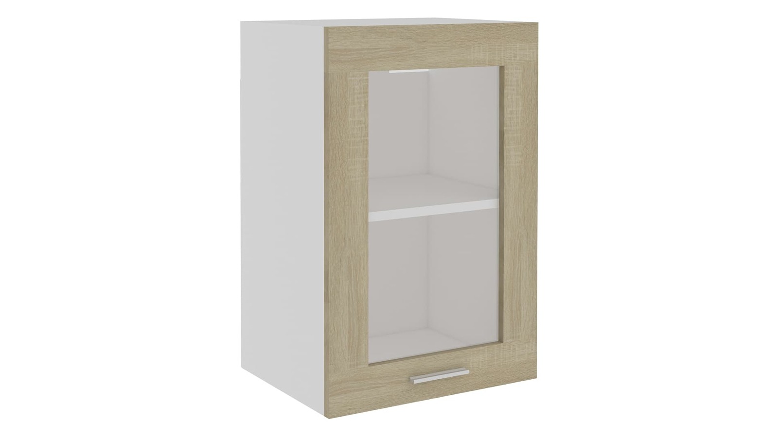 vidaXL Sonoma Oak Engineered Wood 40 x 31 x 60cm Lyon Hanging Glass Cabinet