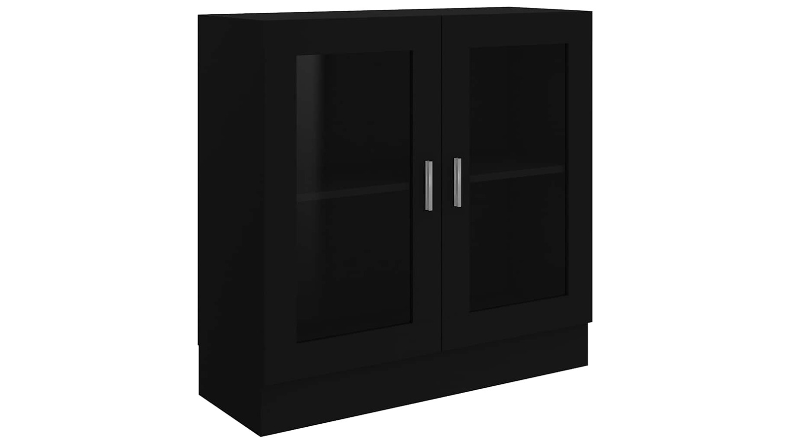 vidaXL Black Engineered Wood 82.5 x 30.5 x 80cm Vitrine Cabinet