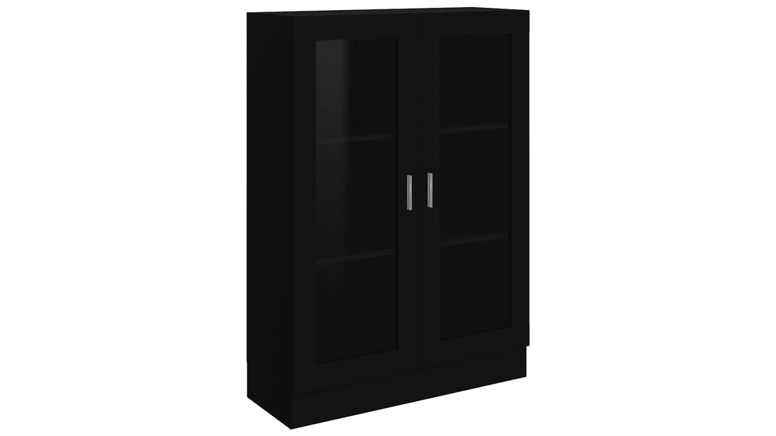 vidaXL Black Engineered Wood 82.5 x 30.5 x 115cm Vitrine Cabinet